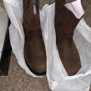 Steel toe work boots